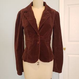 Abercrombie Brown Velvet Jacket, M